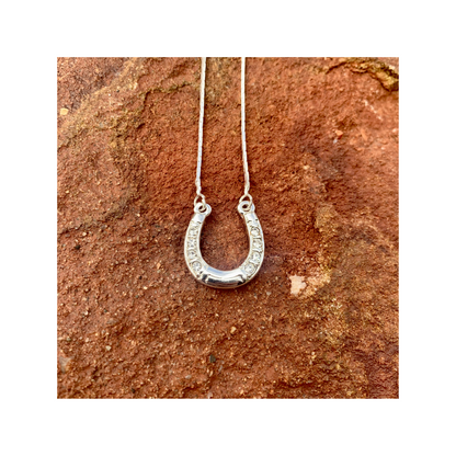 Pretty Lucky Horseshoe Pendant Necklace