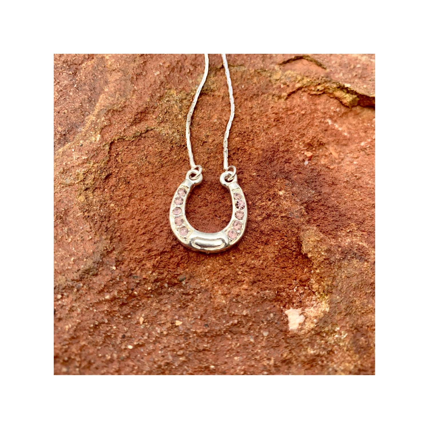 Pretty Lucky Horseshoe Pendant Necklace