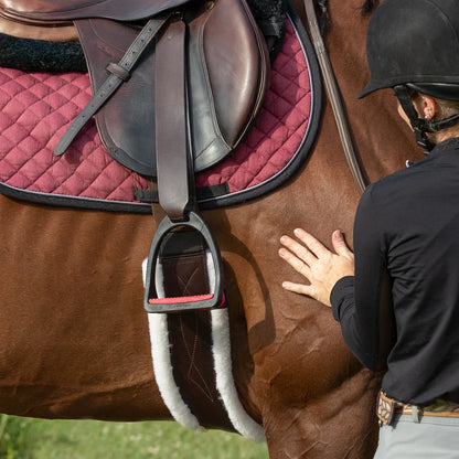Total Saddle Fit StretchTec English Girth - Brown with Brown Leather Liner