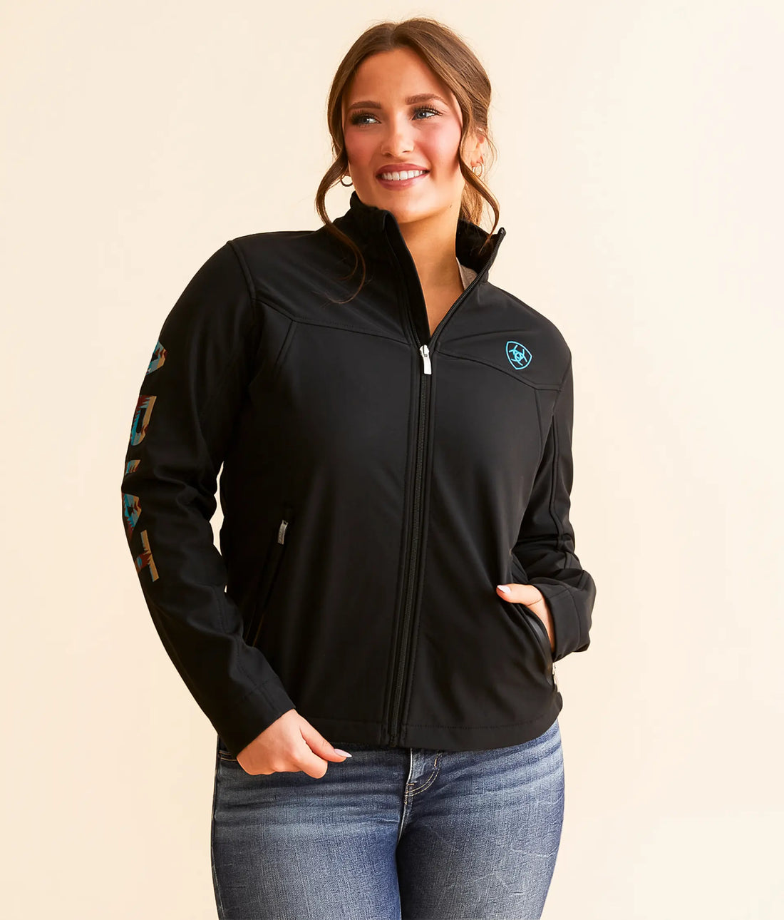 Ariat Women New Team Softshell Jacket Black and Serrano