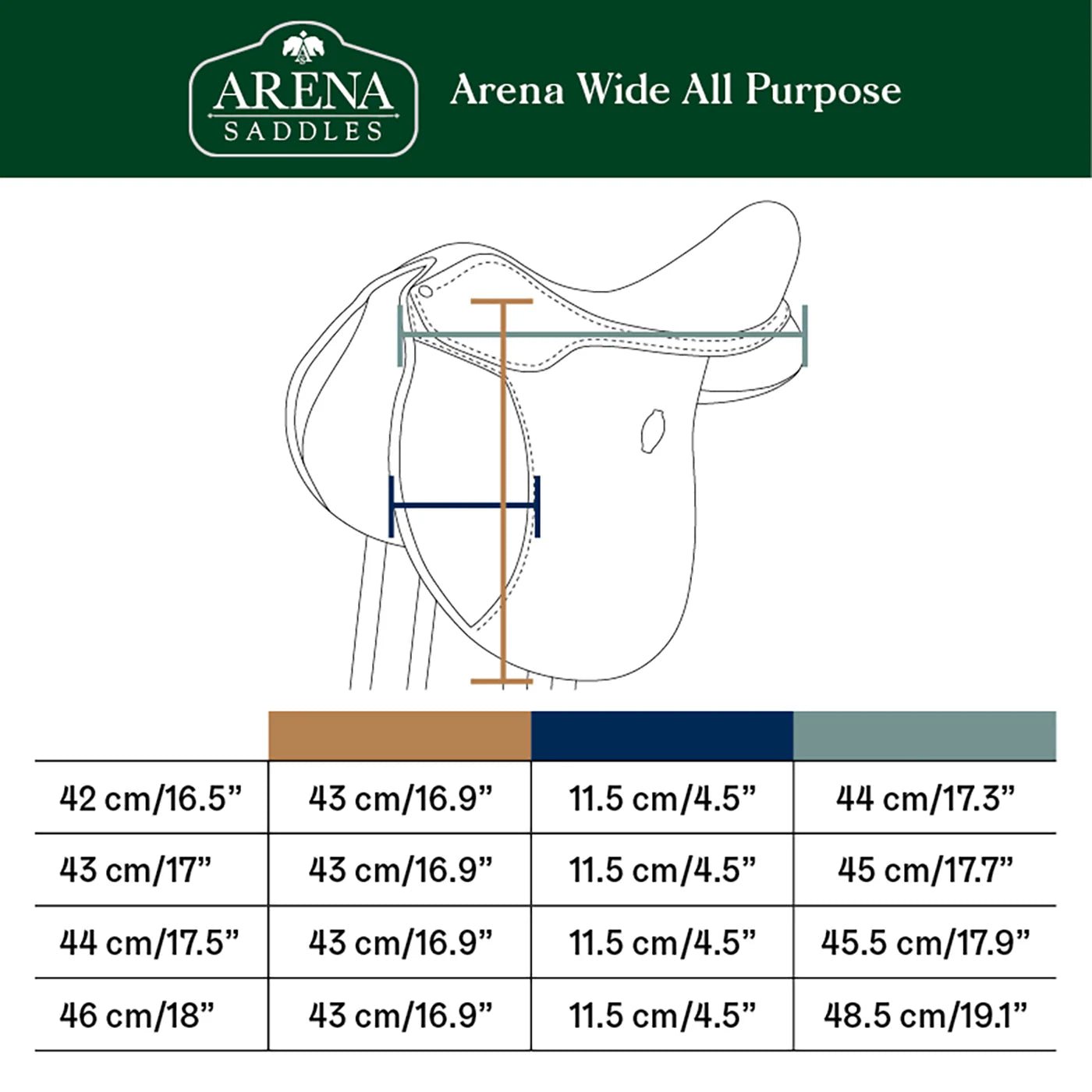 Arena Wide All-Purpose Saddle - Saddleworld Devonport