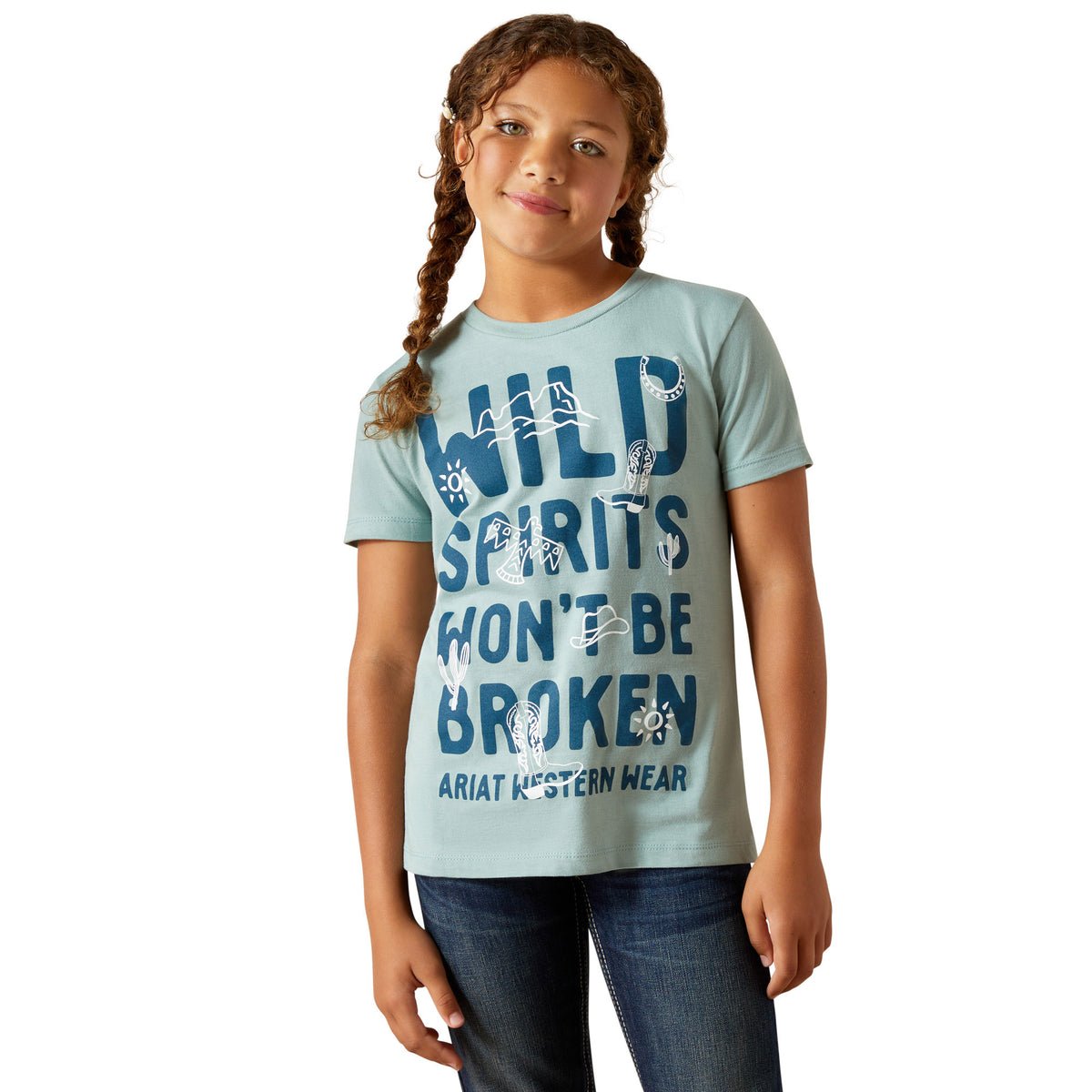 Ariat Girls Wild Spirits T-Shirt - Saddleworld Devonport