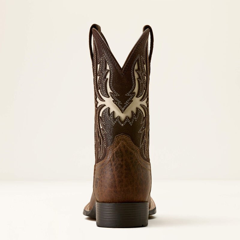 Ariat Kids Driftwood Wide Square Toe Boot - Earth/Royal Chocolate - Saddleworld Devonport