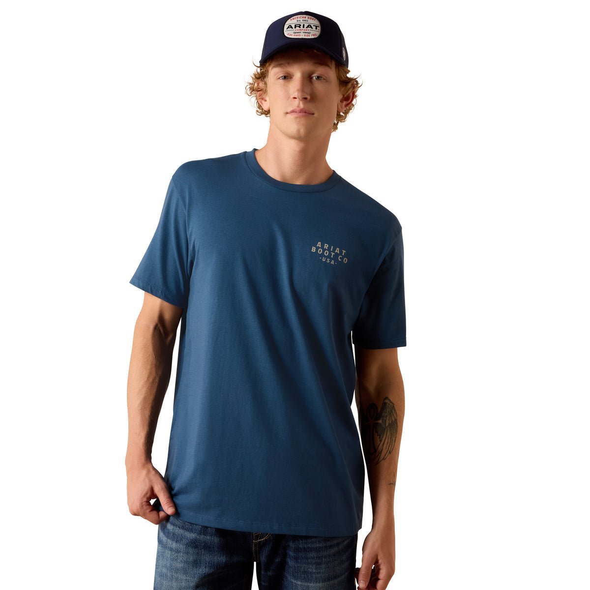 Ariat Mens Drop Down Eagle Tee - Saddleworld Devonport