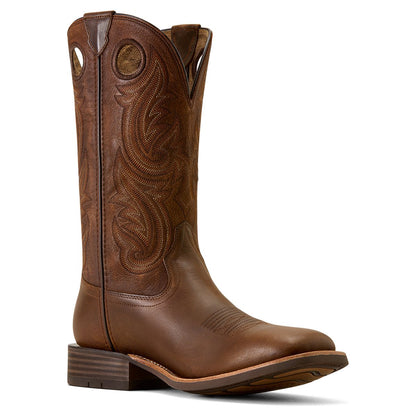Ariat Mens Highland Toughstock Wide Square Toe Boots - Distressed Brown/Tack Room Brown - Saddleworld Devonport
