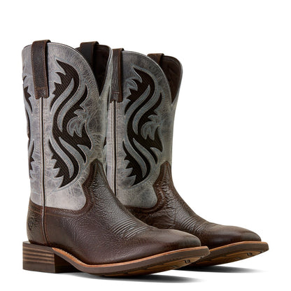 Ariat Mens Kanyon Toughstock Venttek Wide Square Toe Boots - thunder Brown / Glacier Blue - Saddleworld Devonport