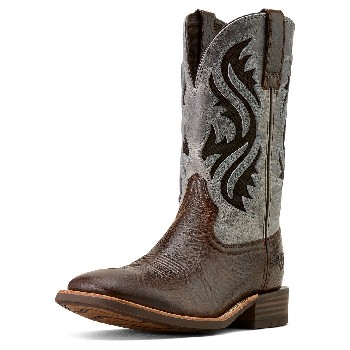 Ariat Mens Kanyon Toughstock Venttek Wide Square Toe Boots - thunder Brown / Glacier Blue - Saddleworld Devonport