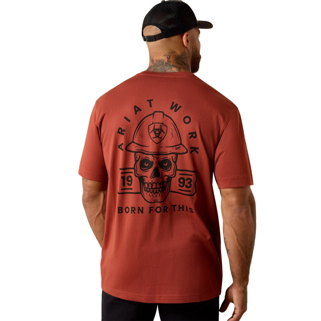 Ariat Mens Rebar Cotton Strong Hardhead Short Sleeve Tee - Brandy Snifter - Saddleworld Devonport
