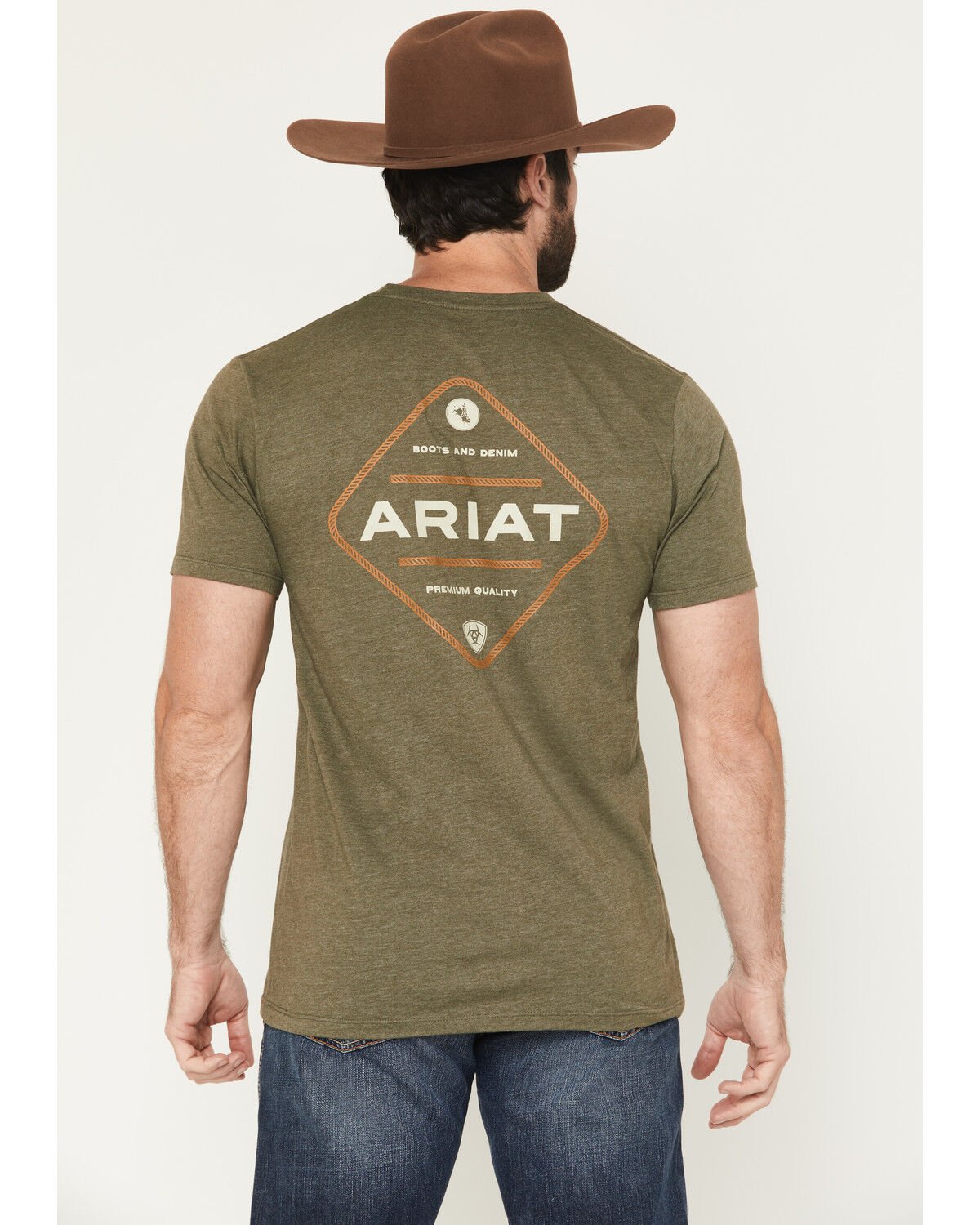 Ariat Mens Roped Diamond Short Sleeve Tee - Saddleworld Devonport