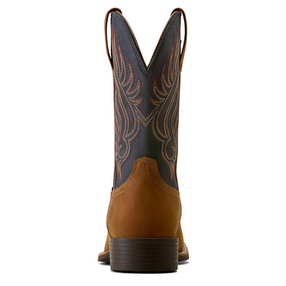 Ariat Mens SportRiggs h20 Wide Square Toe Boots - Tanbark / Blue Nights - Saddleworld Devonport
