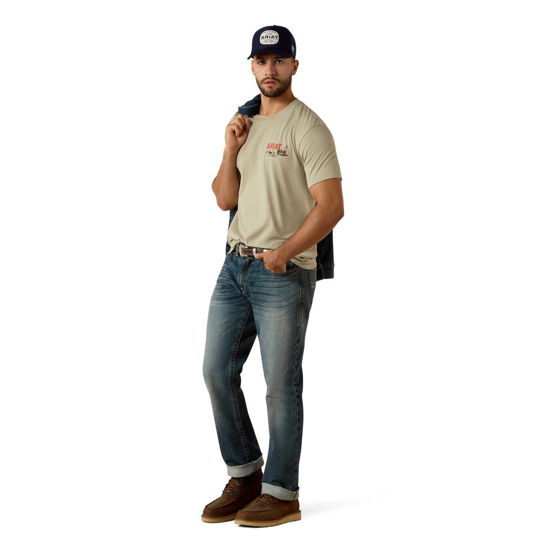 Ariat Mens Whiskey Uno Tee - Saddleworld Devonport