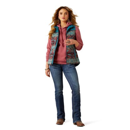 Ariat Womens Crius Insulated Vest - Dragonfly with Inez Blanket Print - Saddleworld Devonport