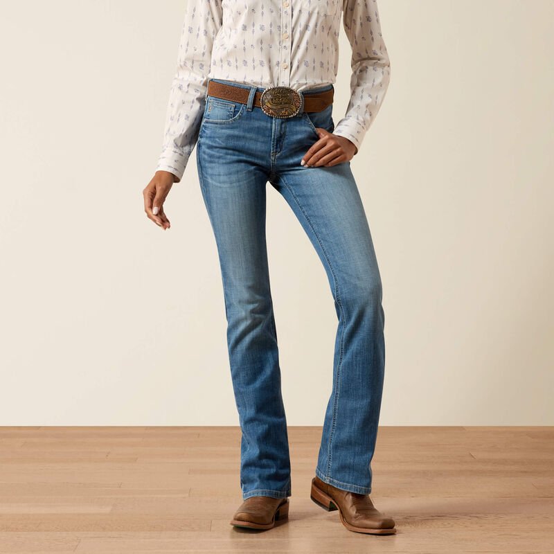 Ariat Womens High Rise Boot Cut Jeans - Lyra Belfair - Saddleworld Devonport