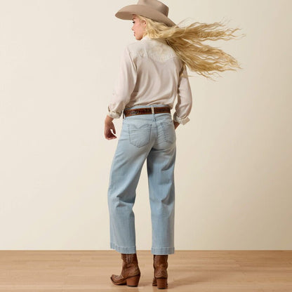 Ariat Womens Perfect Rise Wide Crop Jeans - Clare Claremont - Saddleworld Devonport