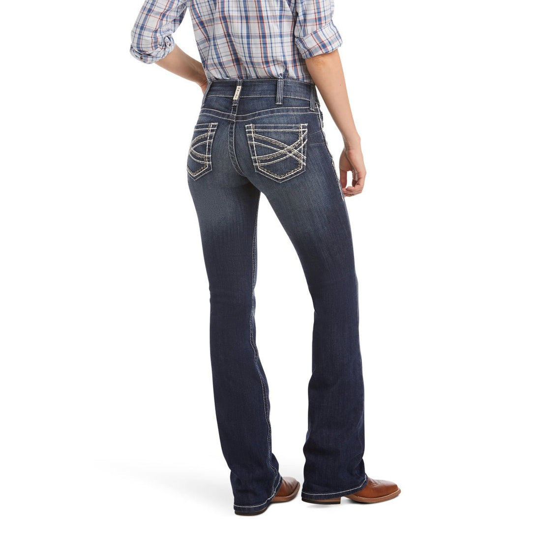 Ariat Womens R.E.A.L Mid Rise Entwined Boot Cut Jean - Saddleworld Devonport