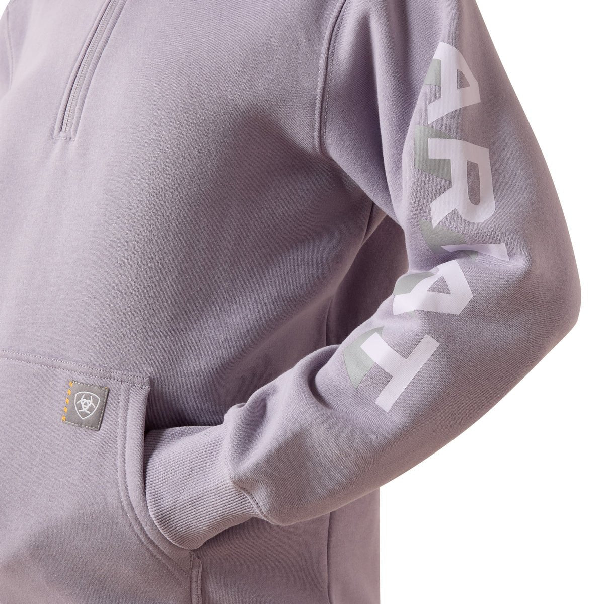 Ariat Womens Rebar Lightweight Logo 1/2 Zip Hoodie - Saddleworld Devonport