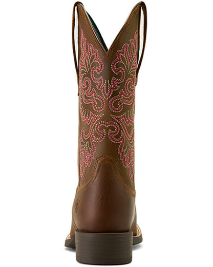 Ariat Womens Round Up Wide Square Toe Sassy Brown - Saddleworld Devonport