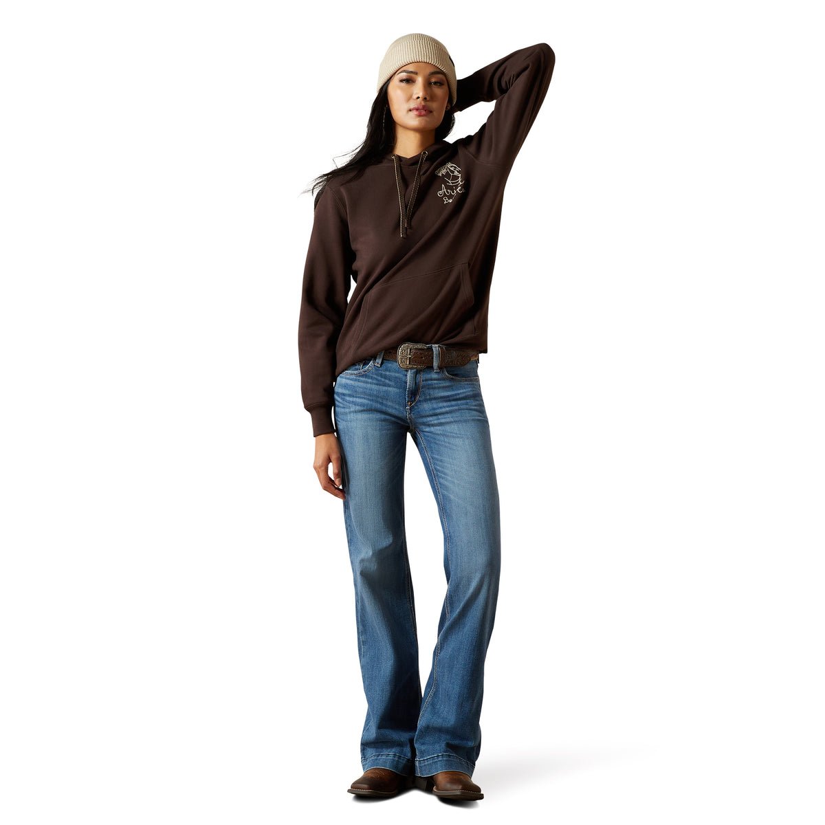 Ariat Womens Stitch Hoodie Mole - Saddleworld Devonport