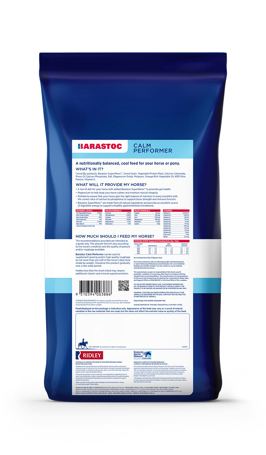 Barastoc Calm Performer Pellets 20kg - Saddleworld Devonport