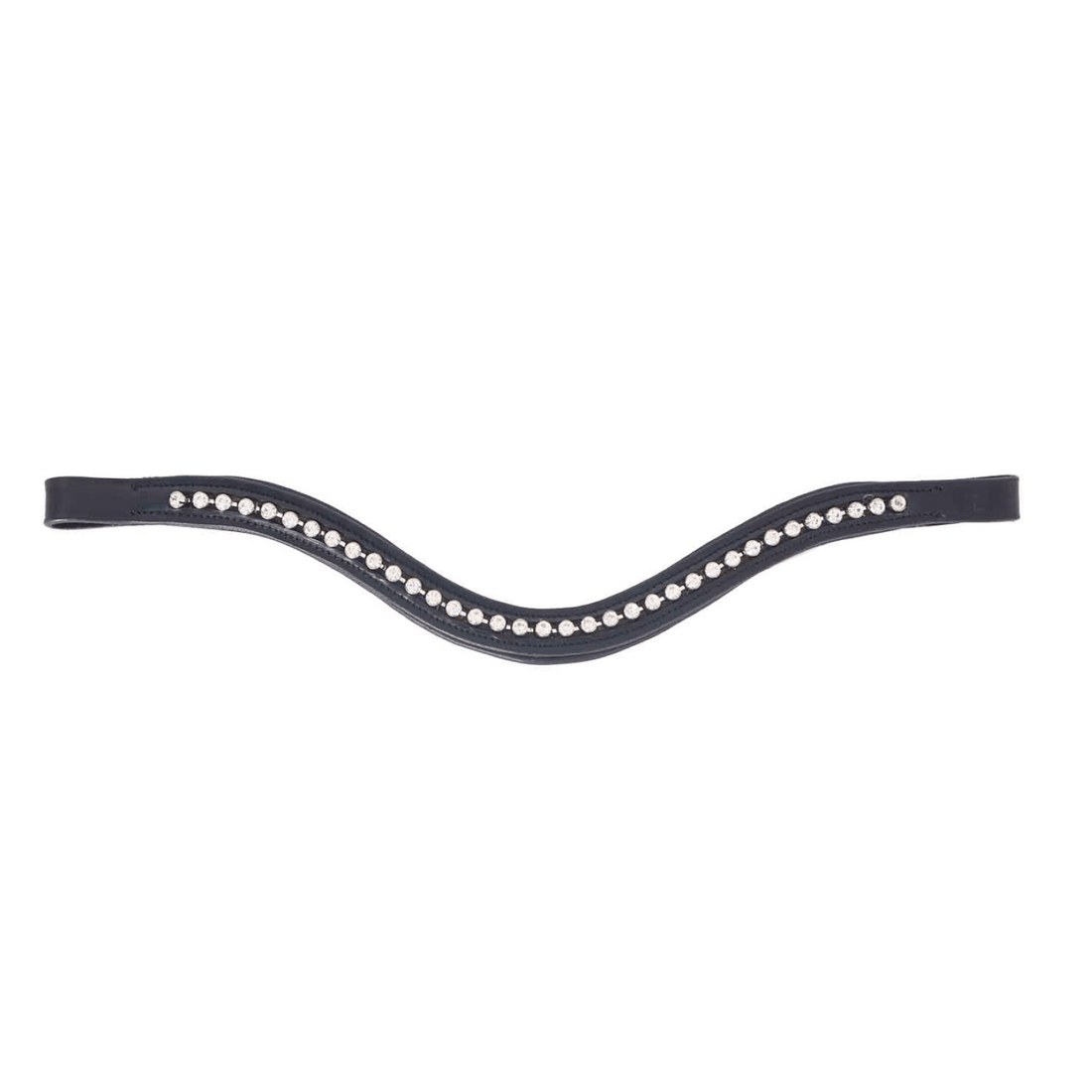Cavallino Shapped Large Silver Diamante Browband - Saddleworld Devonport