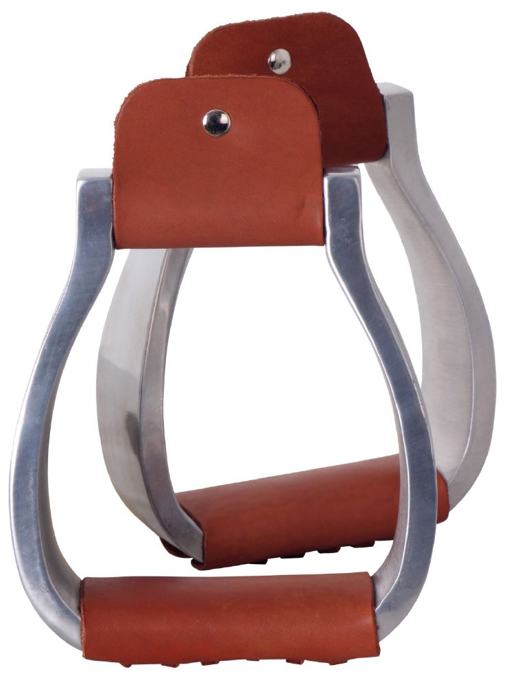 Double Hill Oxbow Stirrup Irons Leather Tread - Saddleworld Devonport