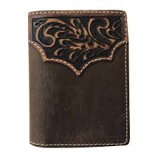 Roper Tri-Fold Tooled Yoke Wallet