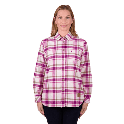 Dux-Bak Womens Selina Long Sleeve Flannel Shirt - Saddleworld Devonport