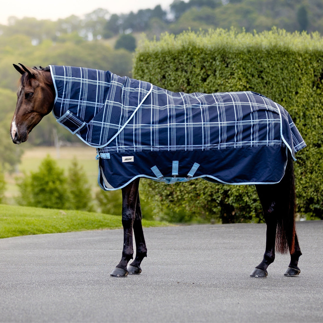 Equest Pro Frosted Check 1680 Denier Detacha Neck Winter Horse rug - Saddleworld Devonport