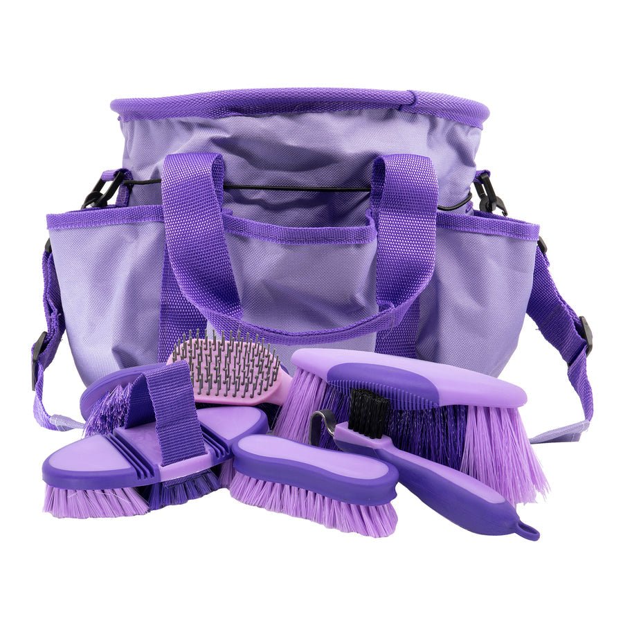 Eurohunter Soft Touch Grooming Bag and 6 Piece Brush Kit - Saddleworld Devonport