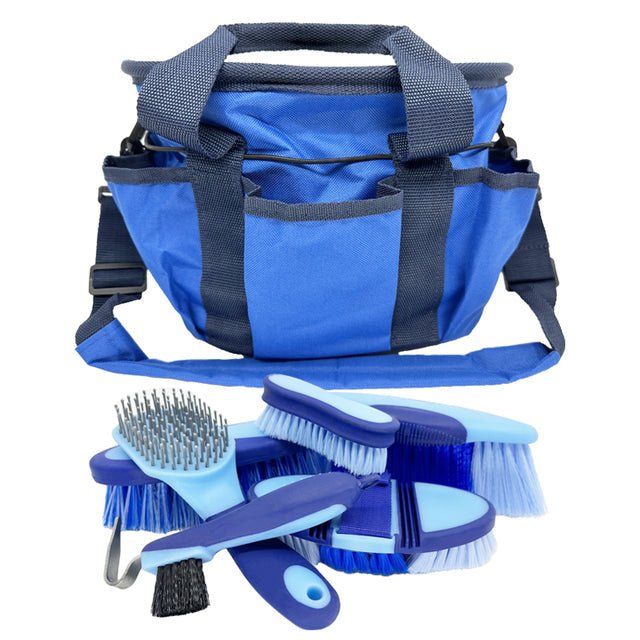 Eurohunter Soft Touch Grooming Bag and 6 Piece Brush Kit - Saddleworld Devonport