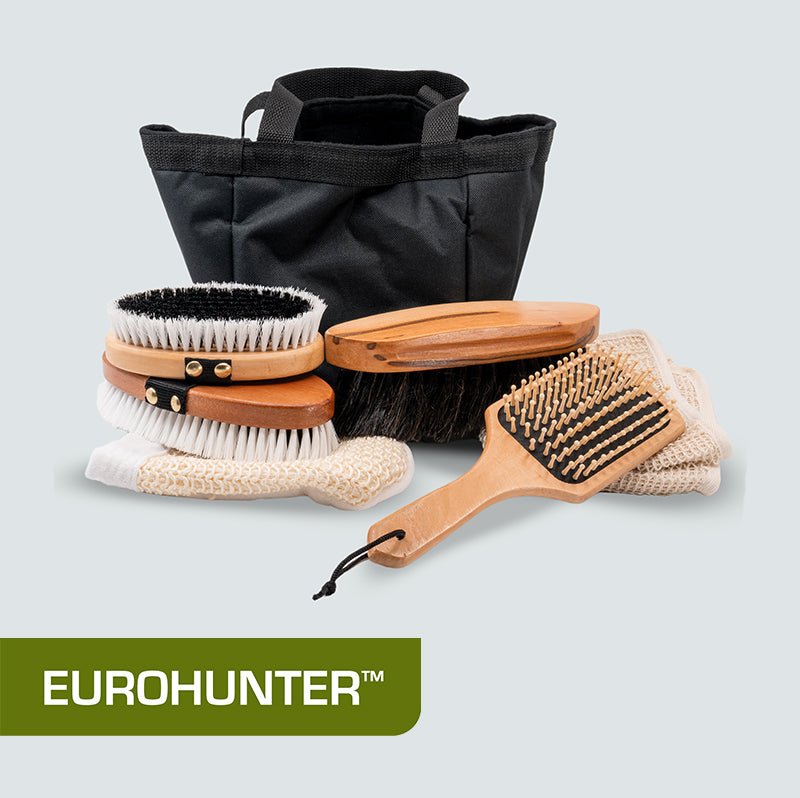 Eurohunter Wooden Grooming Tools &amp; Tote - Saddleworld Devonport