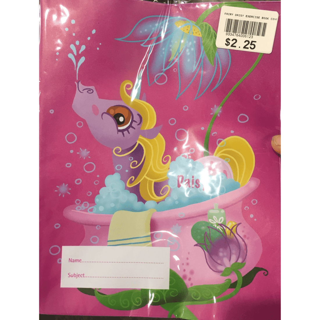 Exercise Book Cover - Fairy Daisy - Saddleworld Devonport