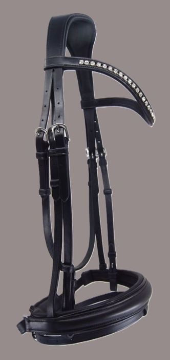 Grainge Dressage Snaffle Bridle with Crystal Browband - Saddleworld Devonport