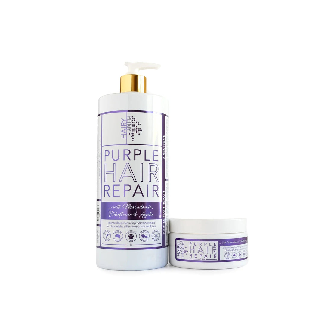 Hairy Pony Purple Hair Repair - Macadamia, Elderflower &amp; Jojoba - Saddleworld Devonport