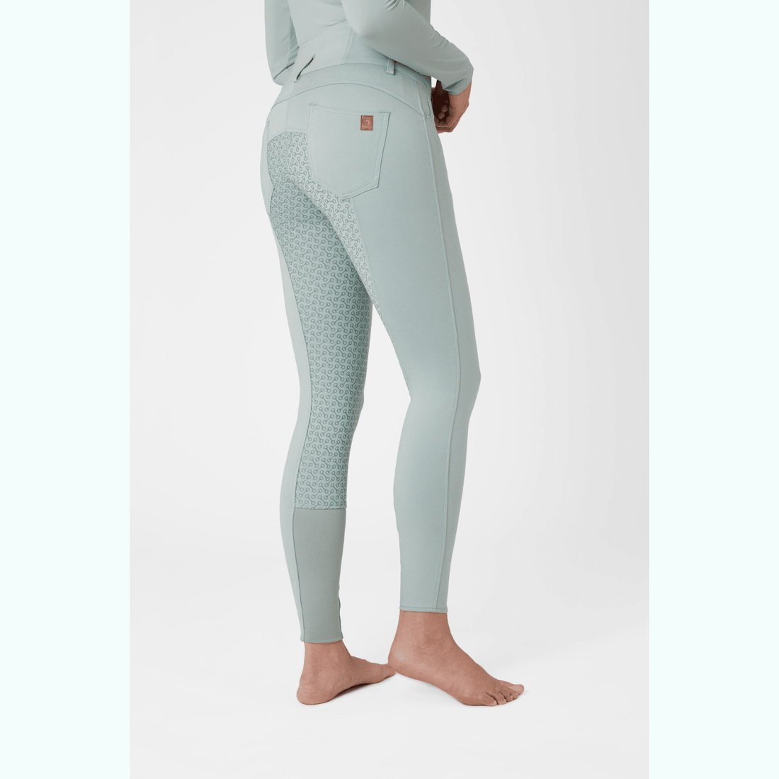 Horze Tara High Waist Silicone Knee Patch Breeches - Saddleworld Devonport