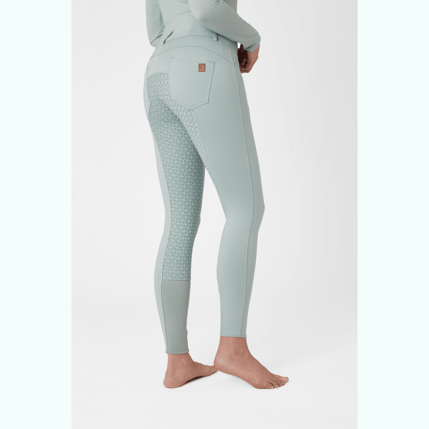 Horze Tara High Waist Silicone Knee Patch Breeches - Saddleworld Devonport