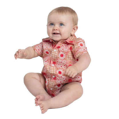 Just Country Infant Frankie Jumpsuit - Peach Daisies