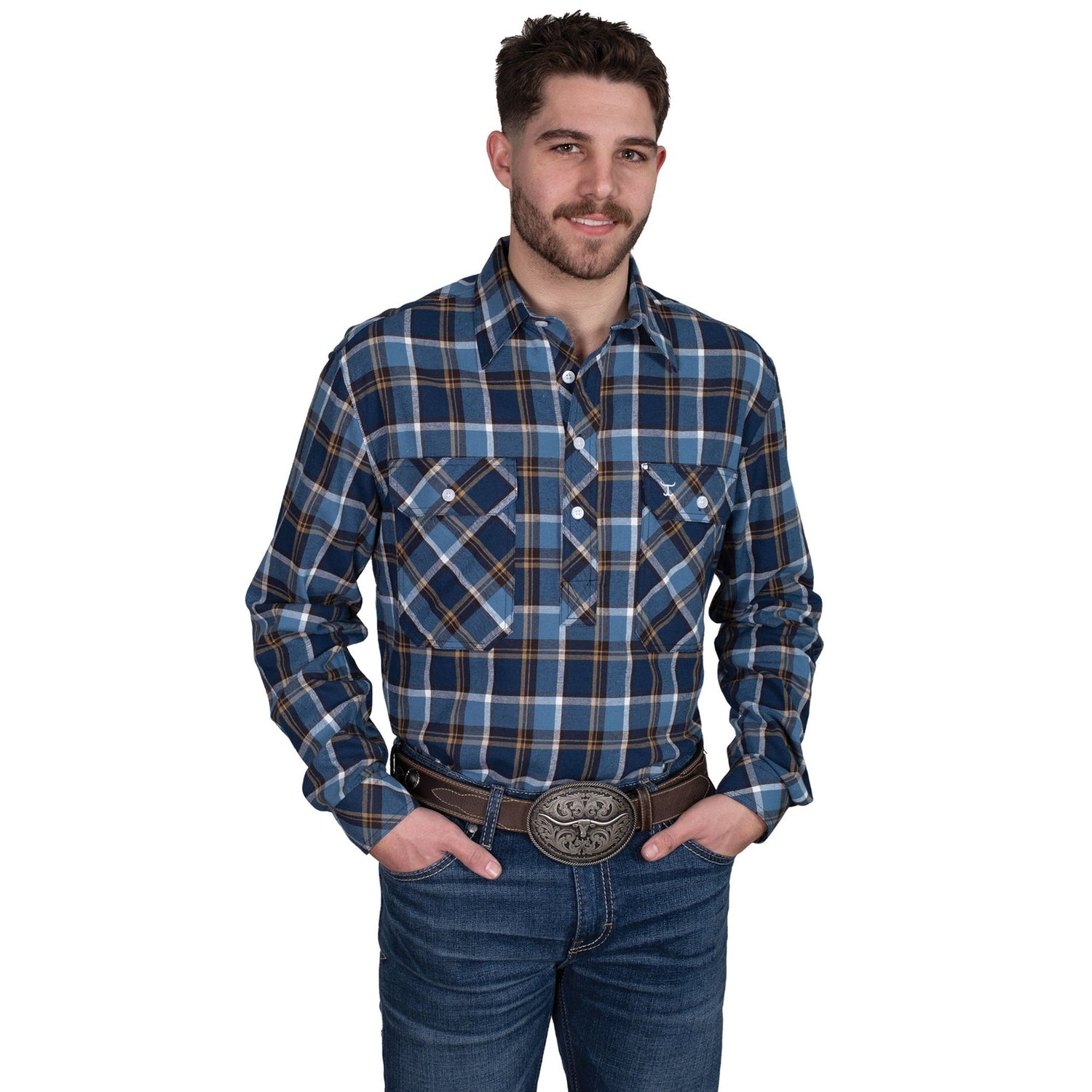 Just Country Mens Cameron Flannel Workshirt - Saddleworld Devonport