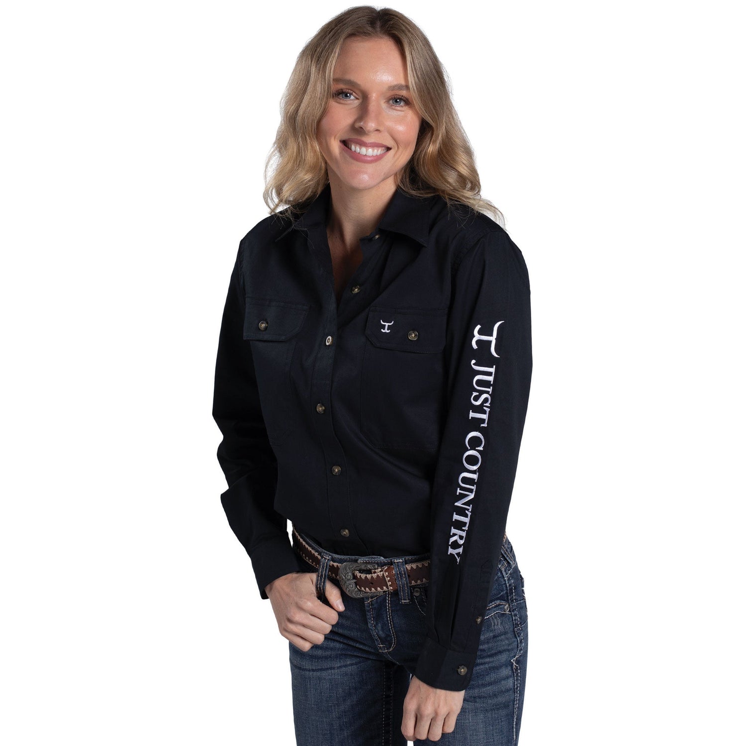 Just Country Womens Brooke Embroidered Workshirt - Saddleworld Devonport