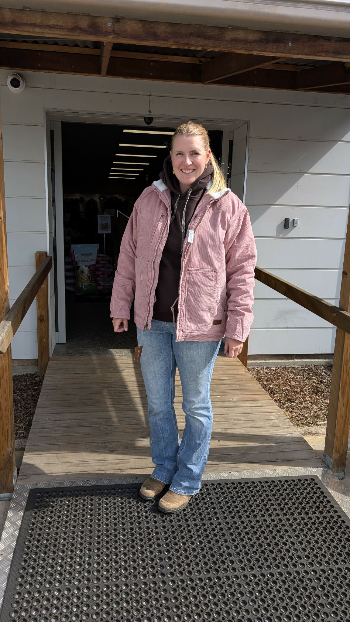 Just Country Womens Diamantina Sherpa Corduroy JAcket - Dusty Pink - Saddleworld Devonport