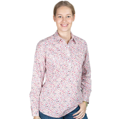 Just Country Womens Georgie Half Button Workshirt - Saddleworld Devonport