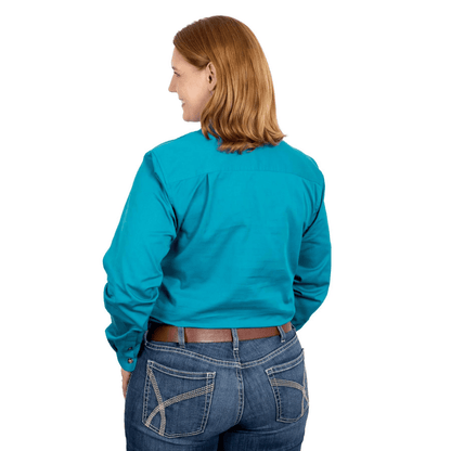 Just Country Womens Jahna Half Button Workshirt - Saddleworld Devonport