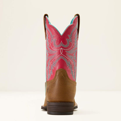Kids Westwood Western Boot - Wicker/Hot Pink - Saddleworld Devonport