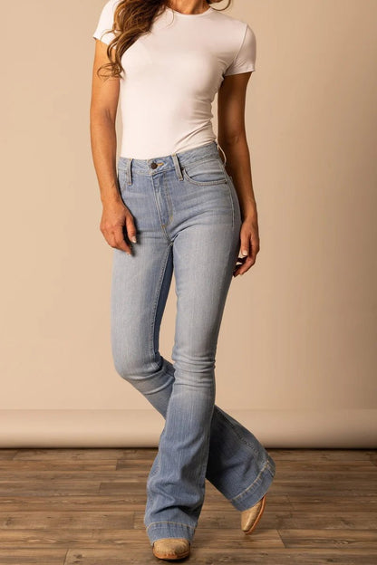 Kimes Ranch Jennifer High Rise Bootcut Jeans - Light Wash - Saddleworld Devonport