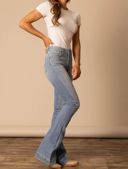 Kimes Ranch Jennifer High Rise Bootcut Jeans - Light Wash - Saddleworld Devonport