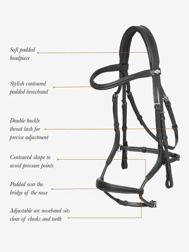 Lemieux Arika Adjustable Anotomic Noseband Bridle - Saddleworld Devonport