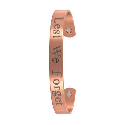 Lest We Forget Copper Bangle - Saddleworld Devonport