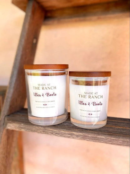 Made at the Ranch Soy Candle - Utes &amp; Boots - Saddleworld Devonport