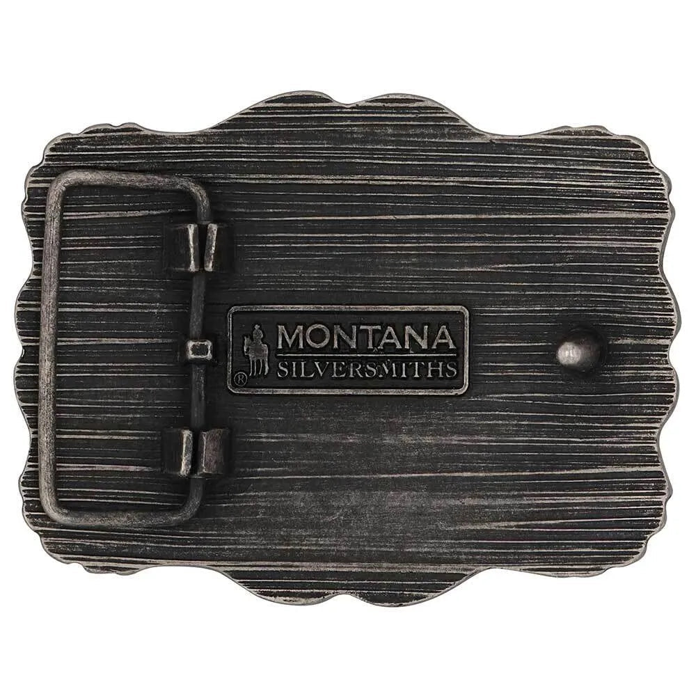 Montana Silversmiths Framed Longhorn Attitude Buckle - Saddleworld Devonport