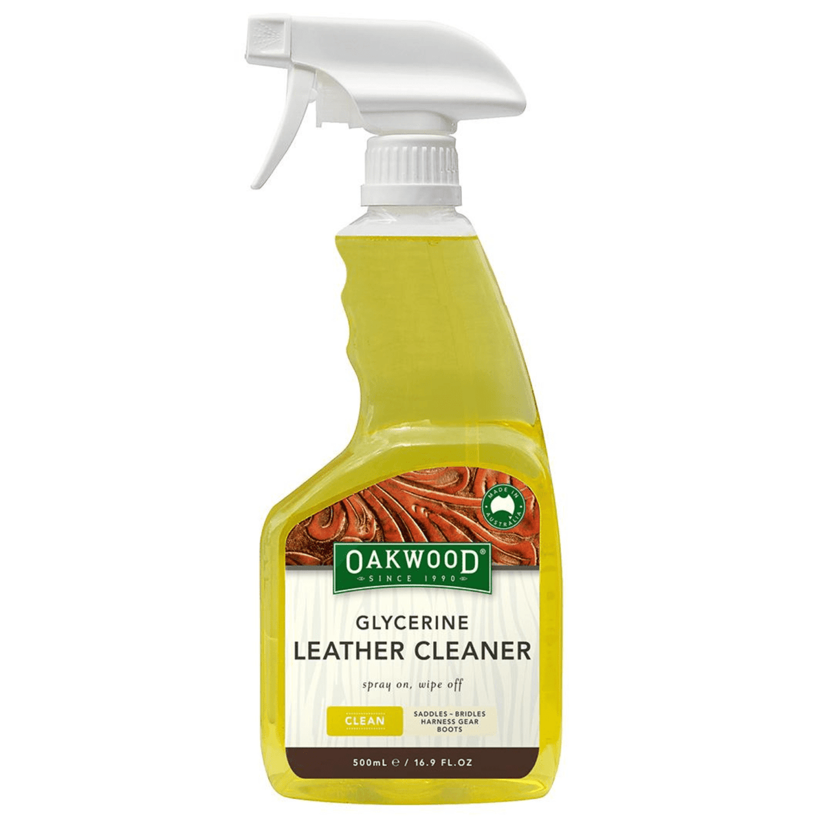 Oakwood Glycerine Leather Cleaner Spray - Saddleworld Devonport